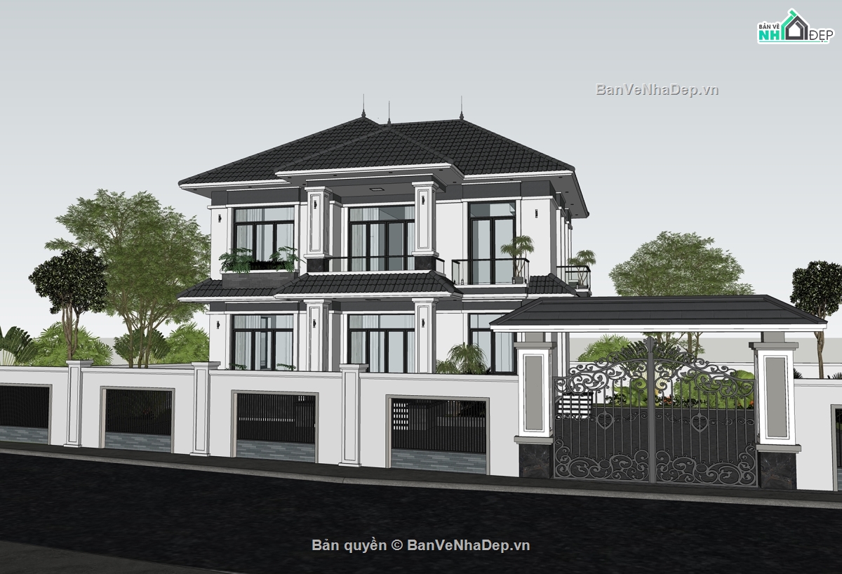 biệt thự 2 tầng,biệt thự,biệt thự  tầng,2 tầng,bản vẽ 2 tầng,bản vẽ biệt thự