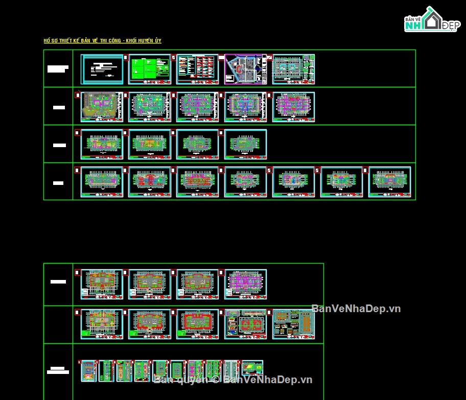 bản vẽ trụ sở,bản vẽ cad trụ sở huyện ủy,bản vẽ cad trụ sở tỉnh ủy