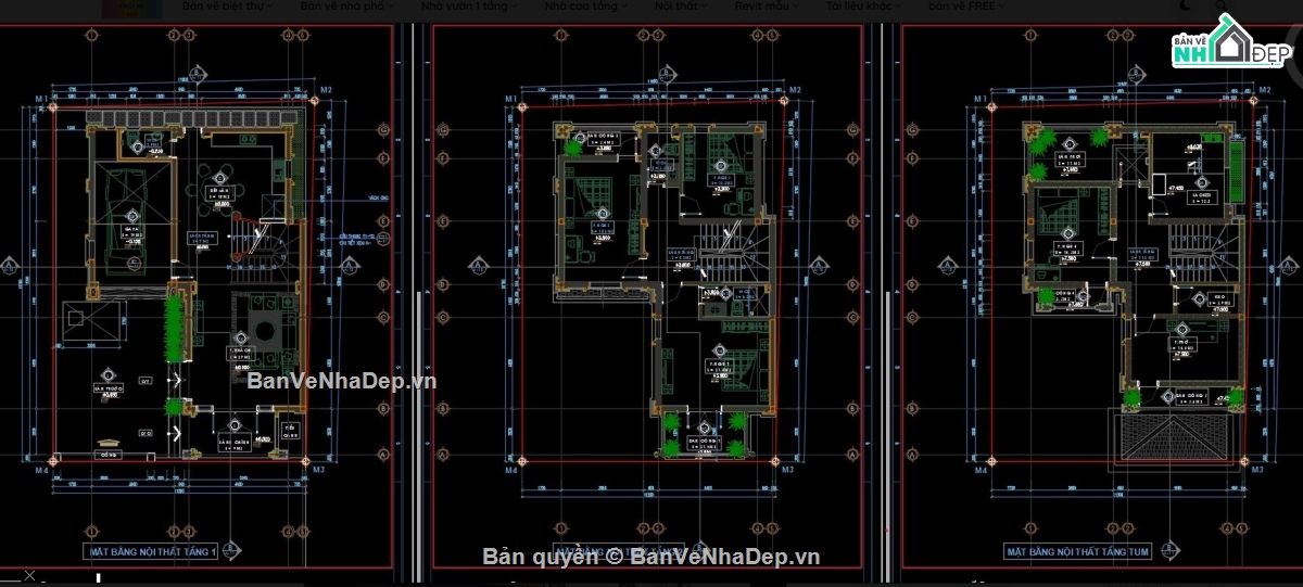 mẫu biệt thự 3 tầng,bản vẽ mẫu biệt thự,bản vẽ biệt thự đẹp,bản vẽ nhà phố,thiết kế biệt thự,file cad biệt thự