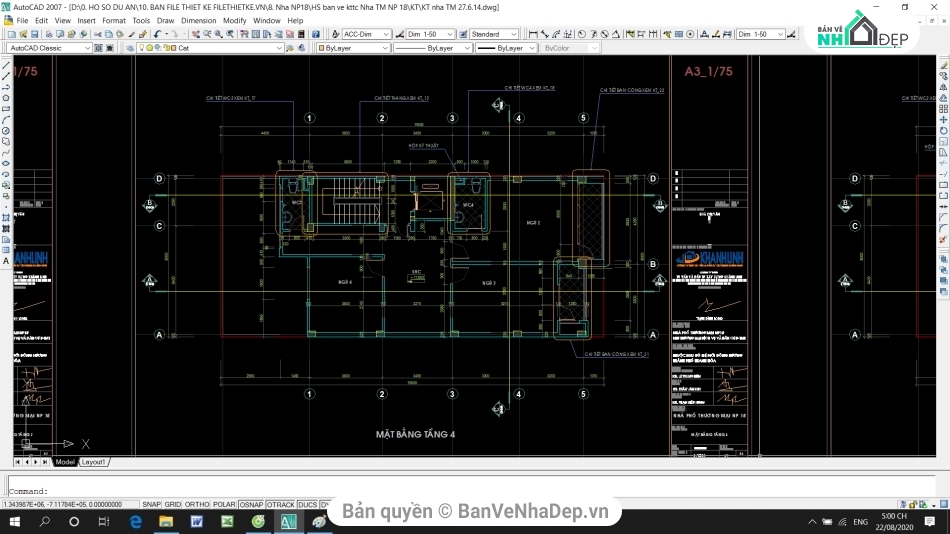 Kết cấu nhà phố 5 tầng,file cad nhà phố 5 tầng,cad nhà phố 5 tầng,autocad nhà phố 5 tầng,nhà phố 5 tầng