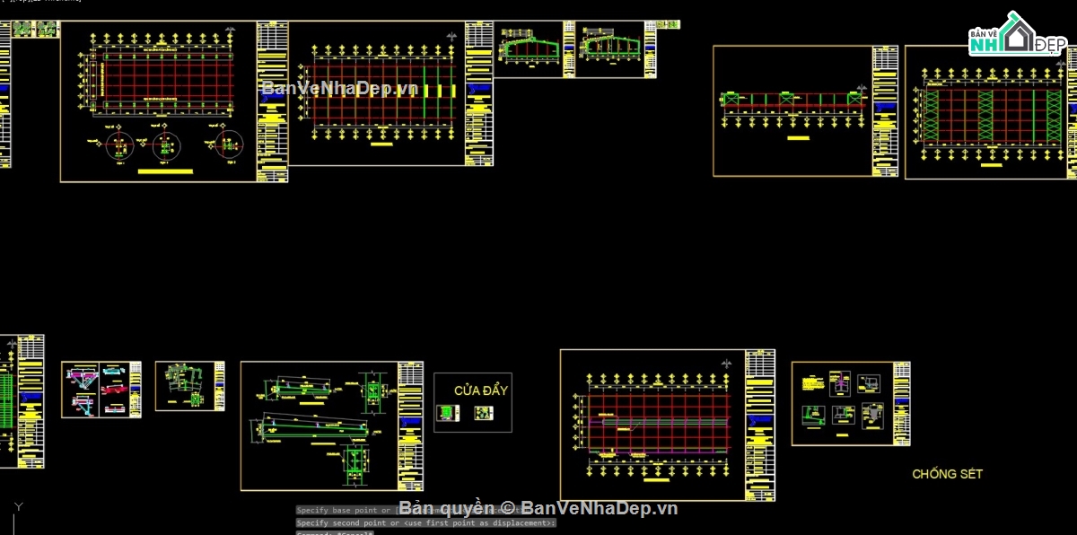 cad nhà xưởng,kho hàng,bản vẽ xưởng,full bản vẽ nhà xưởng