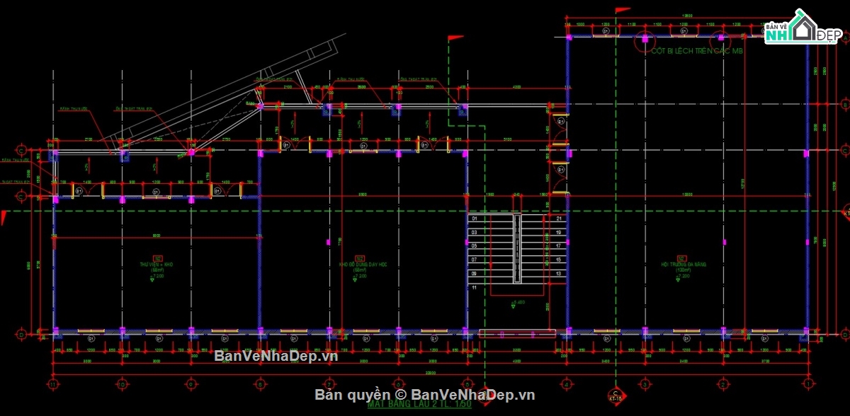 bản vẽ trường THCS,bản vẽ trường học,hồ sơ thiết kế trường học,kiến trúc trường học