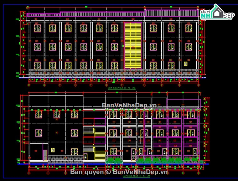 bản vẽ trường THCS,bản vẽ trường học,hồ sơ thiết kế trường học,kiến trúc trường học