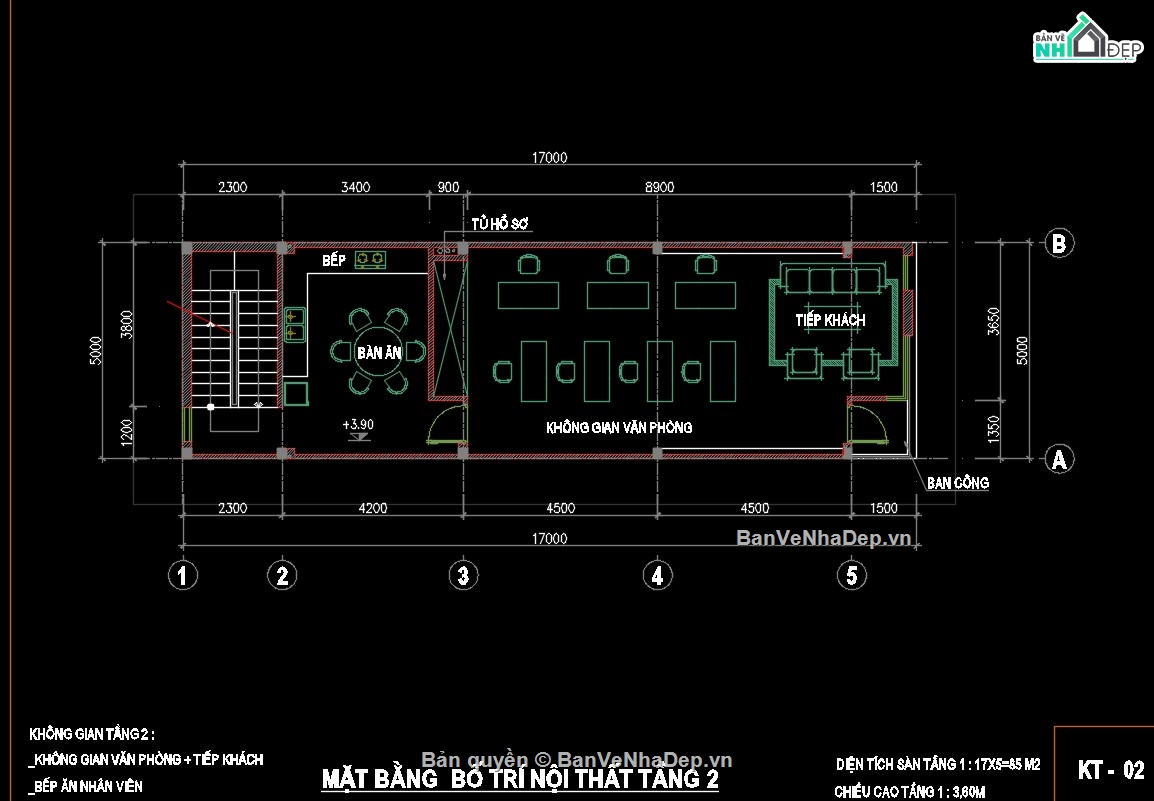kiến trúc văn phòng,bản vẽ nhà phố 3 tầng,bản vẽ văn phòng kết hợp nhà ở