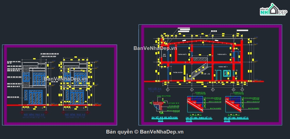 nhà đẹp 2 tầng,bản vẽ nhà 2 tầng,mẫu nhà 2 tầng hiện đại