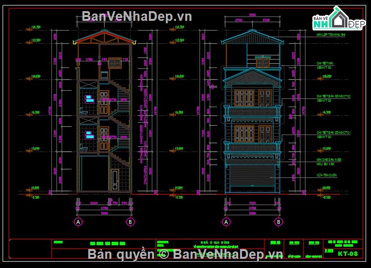 nhà phố 4 tầng,nhà 4 tầng,kiến trúc nhà 4 tầng,bản vẽ nhà 4 tầng