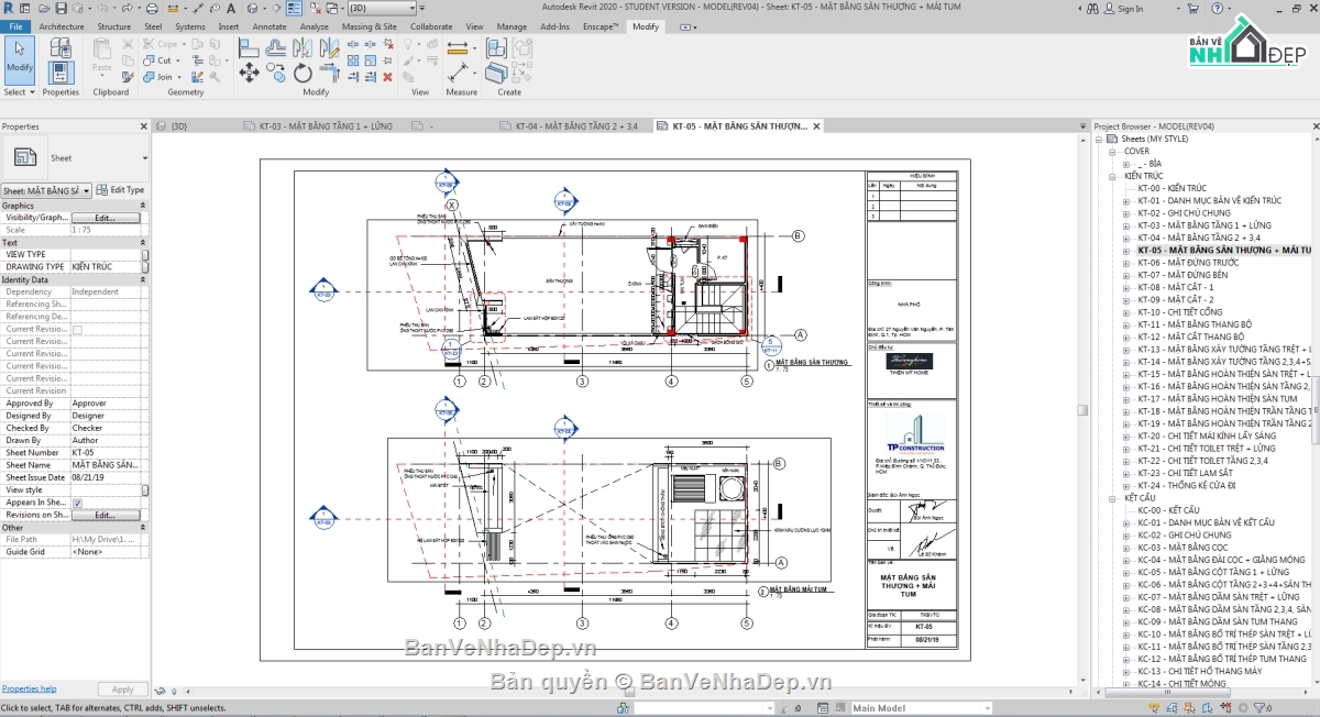 Model revit nhà phố 4 tầng,Revit nhà phố 4 tầng,Bản vẽ revit nhà phố 4 tầng,Bản vẽ nhà phố 4 tầng file revit,Nhà phố 4 tầng file revit