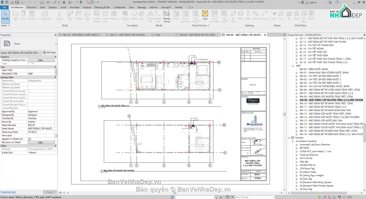 Model revit nhà phố 4 tầng,Revit nhà phố 4 tầng,Bản vẽ revit nhà phố 4 tầng,Bản vẽ nhà phố 4 tầng file revit,Nhà phố 4 tầng file revit