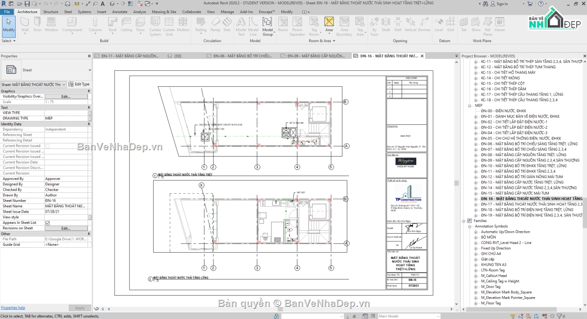 Model revit nhà phố 4 tầng,Revit nhà phố 4 tầng,Bản vẽ revit nhà phố 4 tầng,Bản vẽ nhà phố 4 tầng file revit,Nhà phố 4 tầng file revit