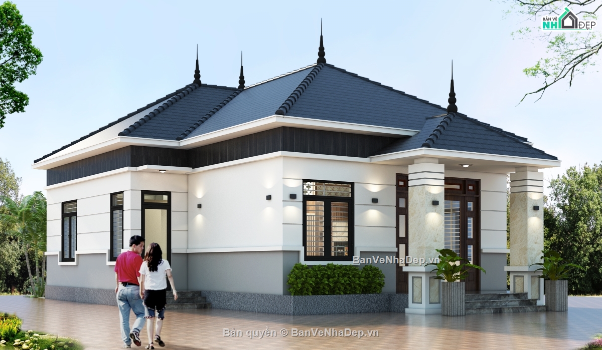 Thiết kế nhà cấp 4 mái Nhật kích thước đầy đủ sẽ là một lựa chọn tuyệt vời cho ngôi nhà của bạn. Bản vẽ này cung cấp đầy đủ chi tiết để bạn có thể thiết kế một ngôi nhà tinh tế và chính xác theo ý muốn của mình. Hãy xem ngay để cảm nhận sự ấn tượng của nó!