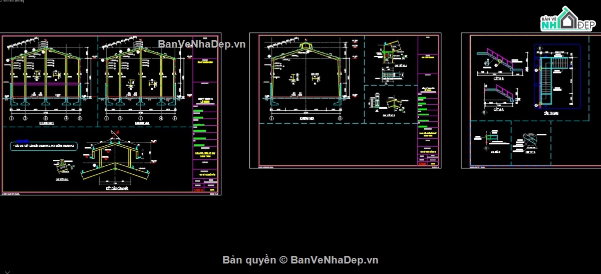 bản vẽ thiết kế gara,Xưởng sửa chữa,bản vẽ nhà xưởng,thiết kế nhà xưởng,kết cấu nhà xưởng