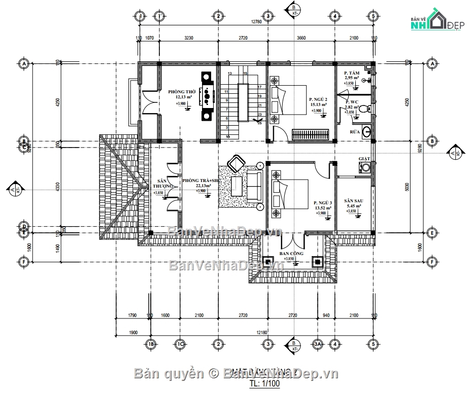 biệt thự 2 tầng,kiến trúc biệt thự 2 tầng,phối cảnh biệt thự