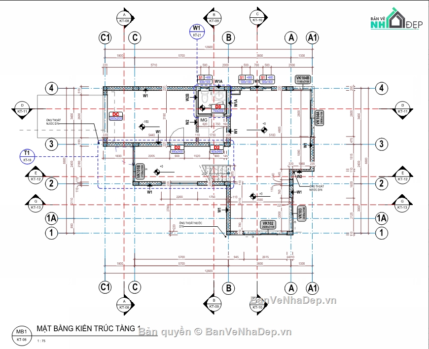 biệt thự 3 tầng,bản vẽ 3 tầng,kiến trúc biệt thự đẹp
