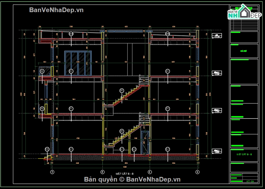 Bản vẽ nhà phố 3 tầng,nhà phố 5x14m,hồ sơ thi công nhà 3 tầng,nhà liền kề 5x14m