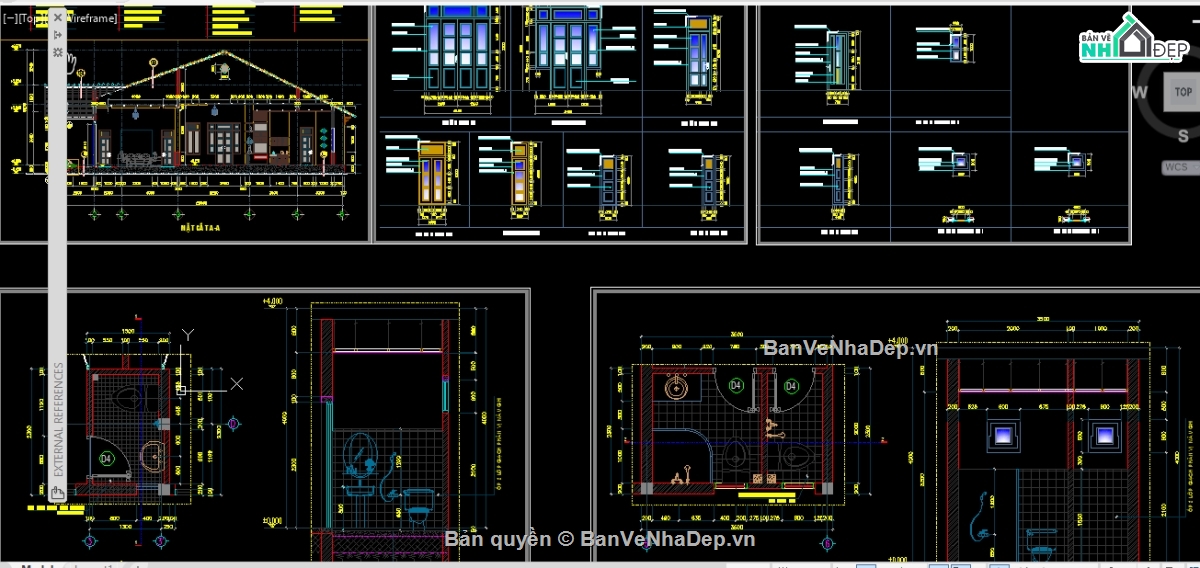 biệt thự cấp 4 11.5x20.6m,File cad biệt thự cấp 4,Bản vẽ cad biệt thự cấp 4,File cad biệt thự 1 tầng,Hồ sơ biệt thự 1 tầng,hồ sơ biệt thự cấp 4