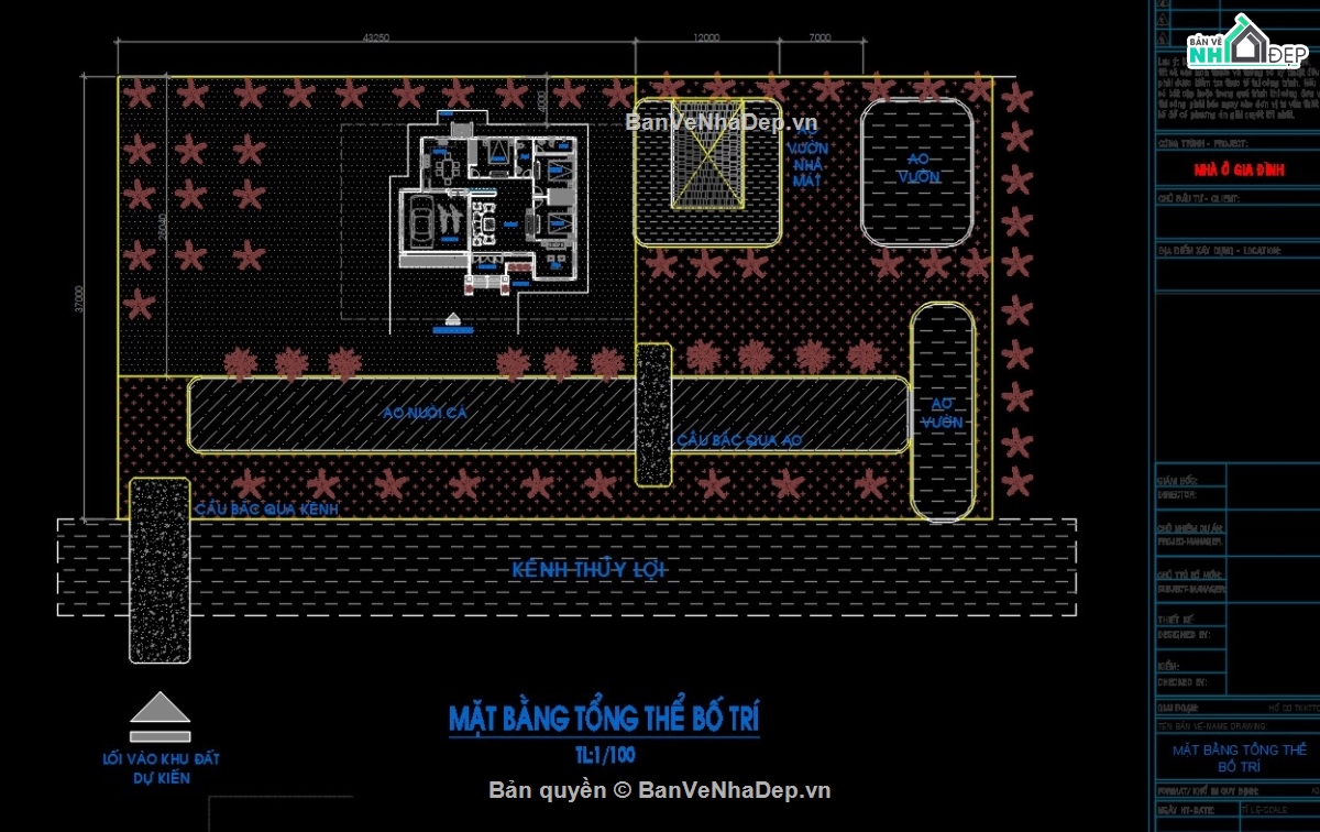 Bản vẽ nhà vườn,bản vẽ cad nhà mái nhật,thiết kế nhà mái nhật,biệt thự 1 tầng