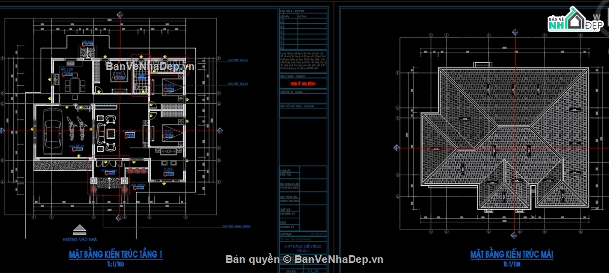 Bản vẽ nhà vườn,bản vẽ cad nhà mái nhật,thiết kế nhà mái nhật,biệt thự 1 tầng