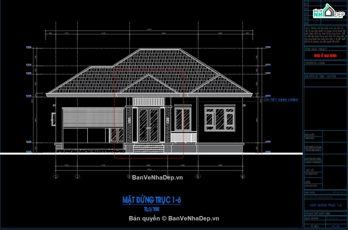 Bản vẽ nhà vườn,bản vẽ cad nhà mái nhật,thiết kế nhà mái nhật,biệt thự 1 tầng