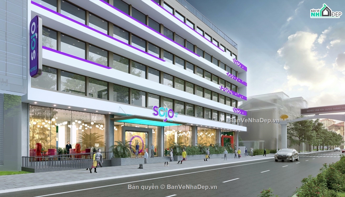 kiến trúc khách sạn,MEP khách sạn,bản vẽ thiết kế khách sạn