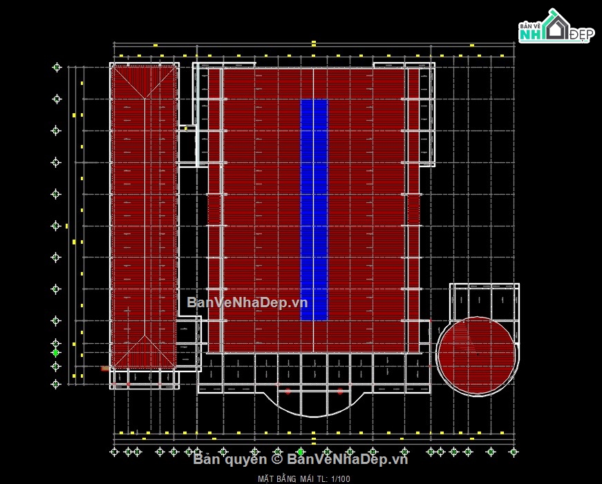 hồ sơ cad nhà thi đấu,bản vẽ nhà thi đấu,kiến trúc nhà thi đấu