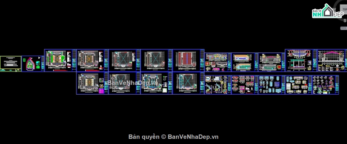 hồ sơ cad nhà thi đấu,bản vẽ nhà thi đấu,kiến trúc nhà thi đấu