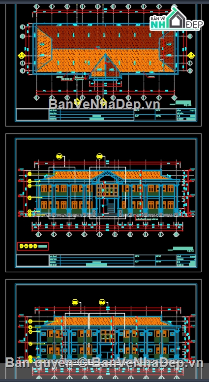 trụ sở cơ quan,trụ sở làm việc,nhà khách cơ quan,nhà làm việc 2 tầng,nhà làm việc 10x32m,full bản vẽ nhà làm việc cơ quan