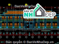 trụ sở cơ quan,trụ sở làm việc,nhà khách cơ quan,nhà làm việc 2 tầng,nhà làm việc 10x32m,full bản vẽ nhà làm việc cơ quan