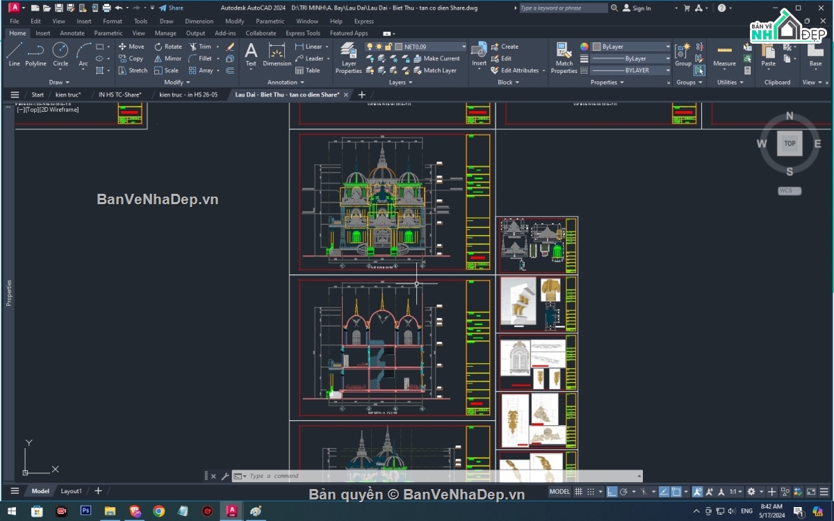 Biệt thự  3 tầng su,3d sketchup Biệt thự 3 tầng,sketchup Biệt thự  3 tầng,Biệt thự 3 tầng 17mx12m,Full Hồ Sơ Thi Công