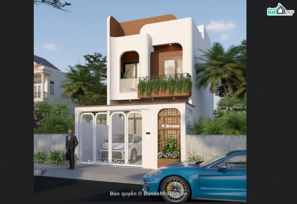 nhà phố 2 tầng,mẫu nhà phố 2 tầng,file cad nhà phố,kiến trúc nhà phố 2 tầng,bản vẽ nhà phố 2 tầng