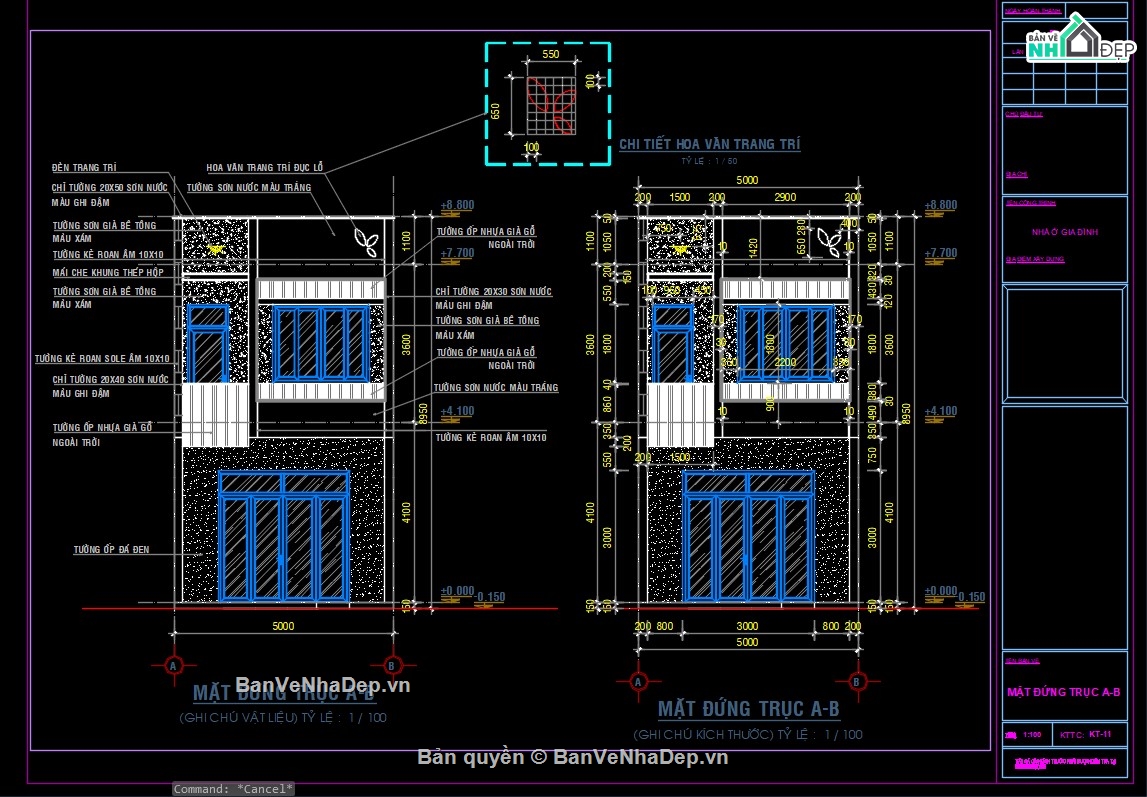 nhà phố 2 tầng,mẫu nhà phố 2 tầng,file cad nhà phố,kiến trúc nhà phố 2 tầng,bản vẽ nhà phố 2 tầng