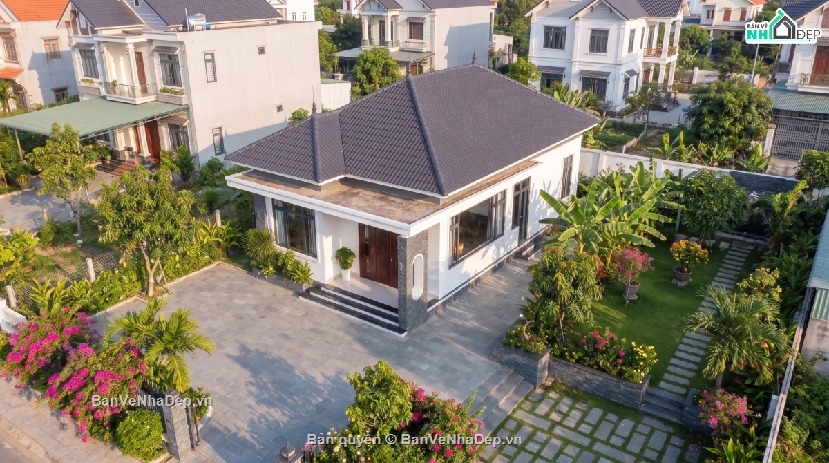 nhà cấp 4 mái nhật,nhà mái nhật 1 tầng,nhà 1 tầng mái nhật