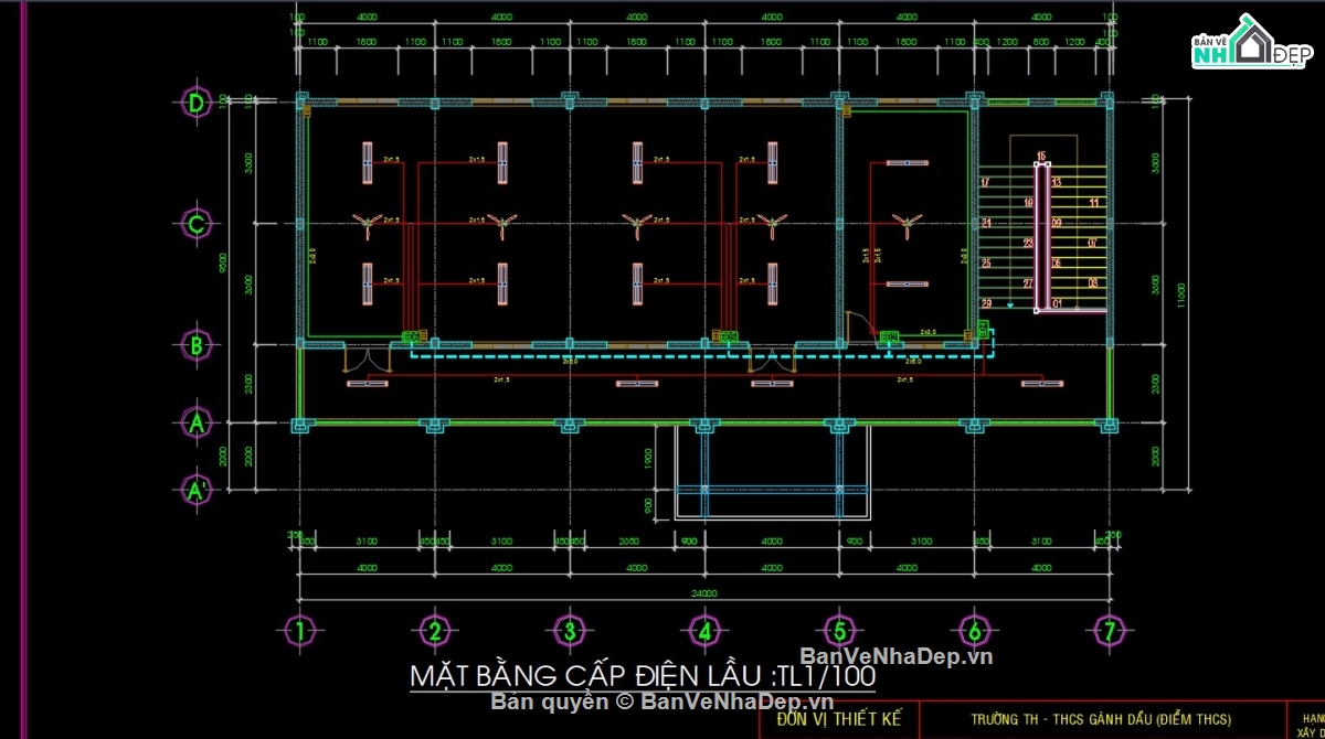 hồ sơ thiết kế trường THCS,hồ sơ thiết kế trường,bản vẽ mẫu trường học,file cad trường học,thiết kế trường học