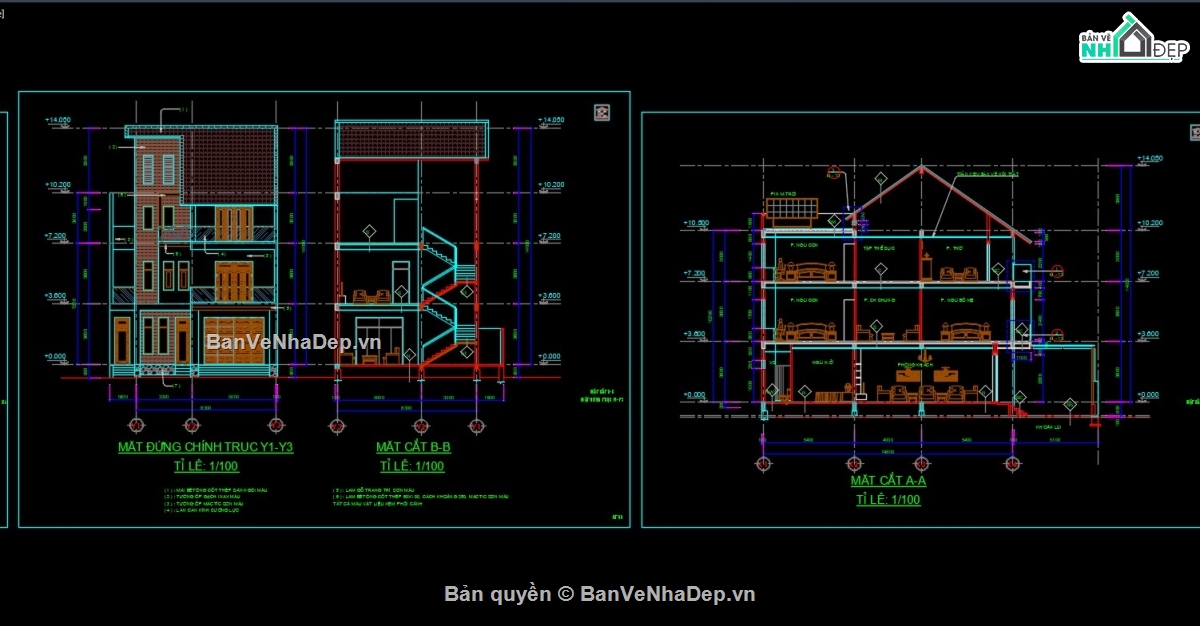 mẫu biệt thự 3 tầng,thiết kế biệt thự 3 tầng,thiết kế biệt thự,bản vẽ biệt thự 3 tầng,mẫu biệt thự