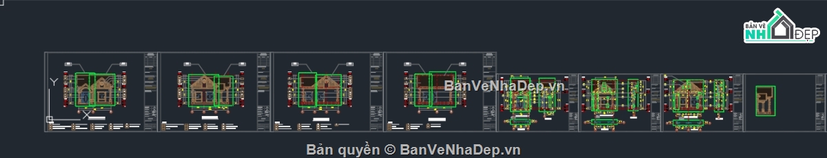 Bản vẽ thiết kế nhà,nhà 1 tầng mái thái,biệt thự mái thái đẹp