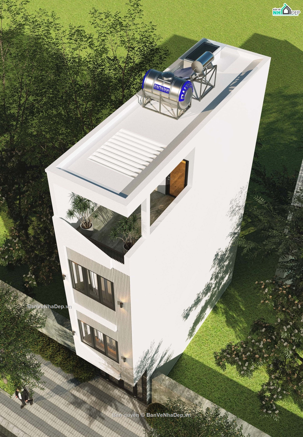 hồ sơ nhà 4 tầng 3x9m,nhà 4 tầng,nhà 3x9m