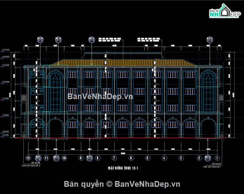 Hồ sơ thiết kế,trường tiểu học,trường học,Nhà hiệu bộ,trường,thiết kế