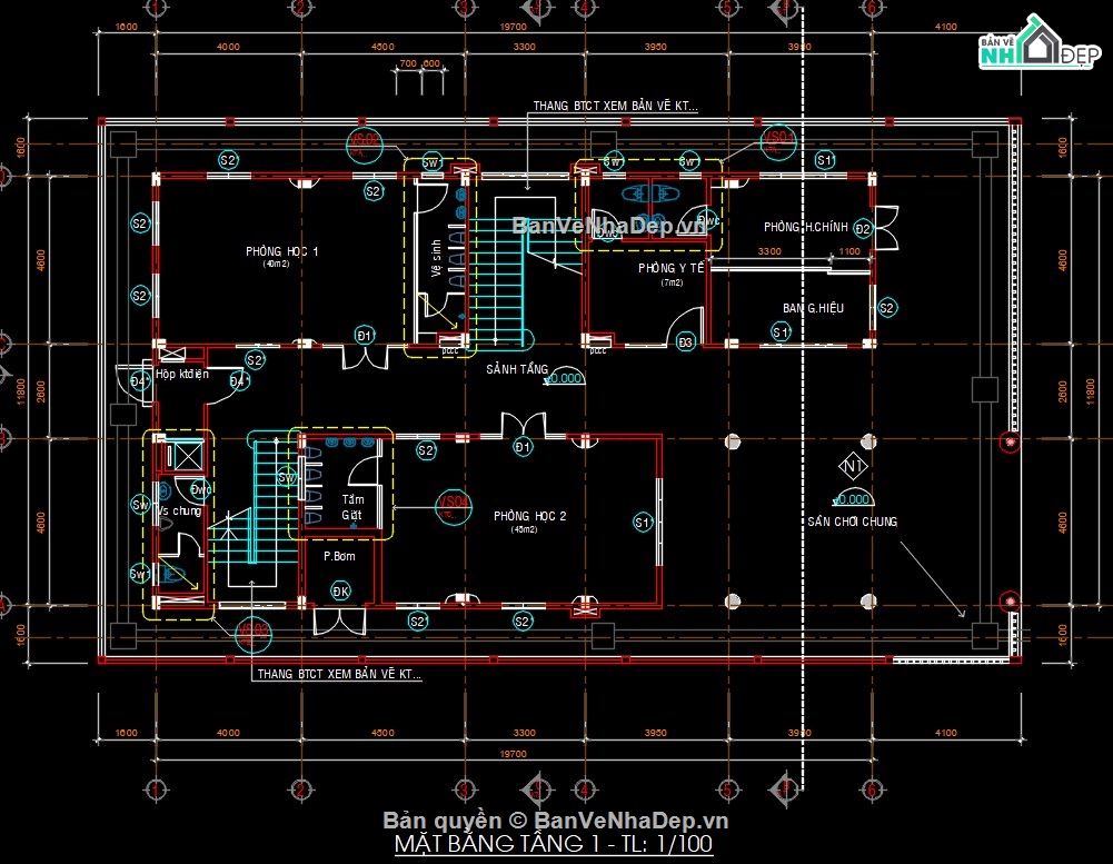 hồ sơ thiết kế trường,thiết kế mầm non,bản vẽ trường mầm non,full hồ sơ trường mầm non