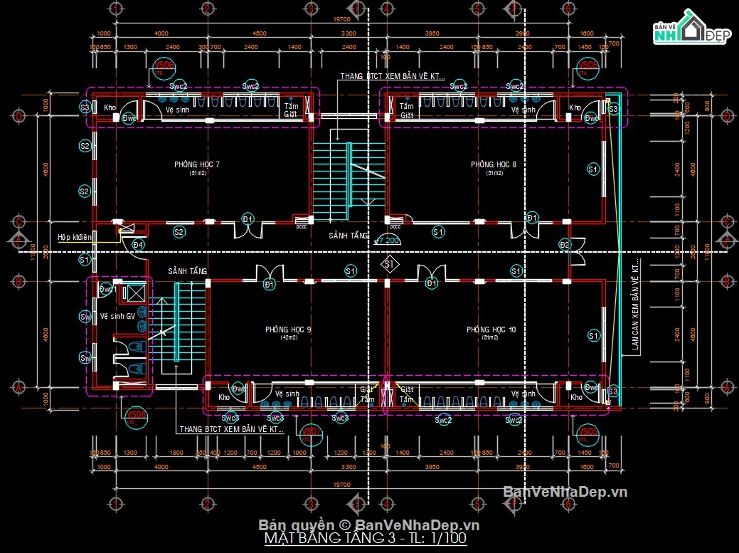 hồ sơ thiết kế trường,thiết kế mầm non,bản vẽ trường mầm non,full hồ sơ trường mầm non