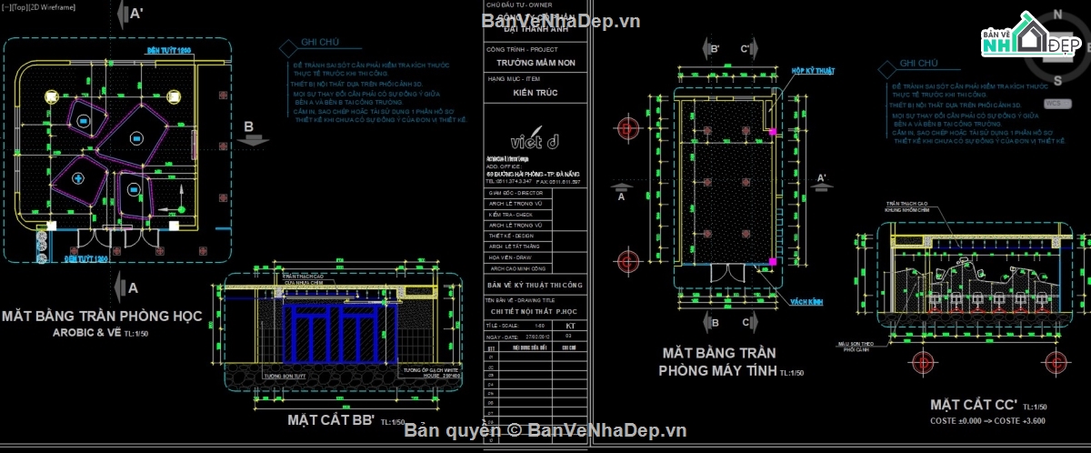 full hồ sơ trường mầm non,thiết kế trường mầm non,bản vẽ trường mầm non,kiến trúc trường mầm non
