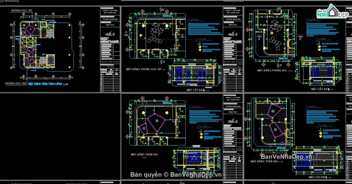 full hồ sơ trường mầm non,thiết kế trường mầm non,bản vẽ trường mầm non,kiến trúc trường mầm non