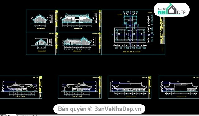 hồ sơ tôn tạo đình làng,cad di tích Đình Làng,bản vẽ tu bổ đình làng,file cad tu sửa đình làng,Đình Bảng Từ Sơn,đình làng đình bảng