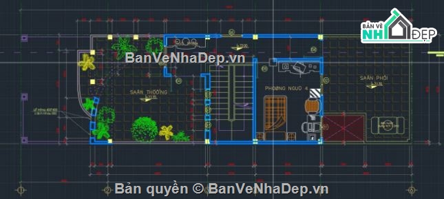 nhà phố 2 tầng 1 tum,nhà phố 2 tầng,file cad nhà phố 2 tầng 1 tum