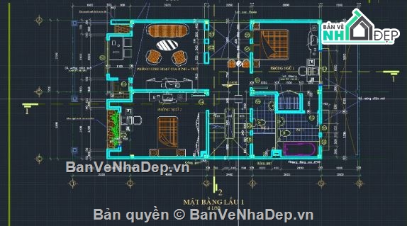 biệt thự 3 tầng,file cad biệt thự 3 tầng,biệt thự 3 tầng cad