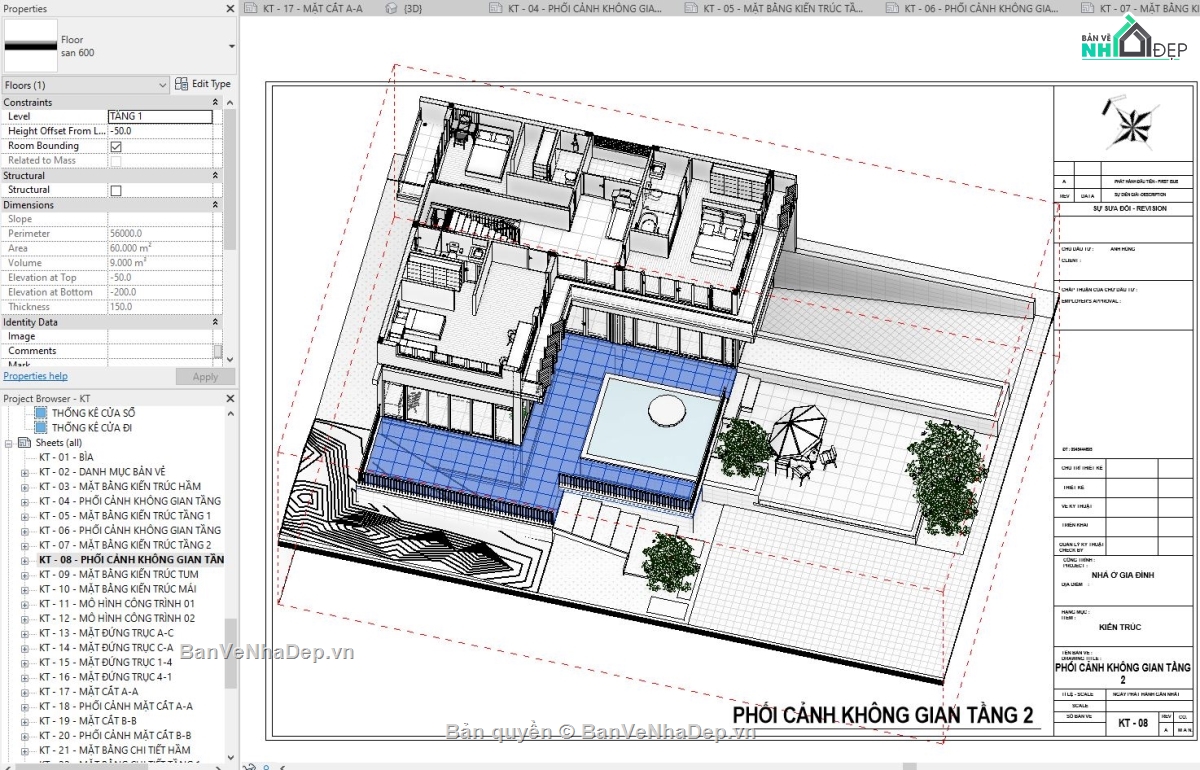 revit biệt thự 2 tầng,revit mẫu villa đẹp,revit mẫu biệt thự full,revit full kiến trúc kết cấu,revit full biệt thự