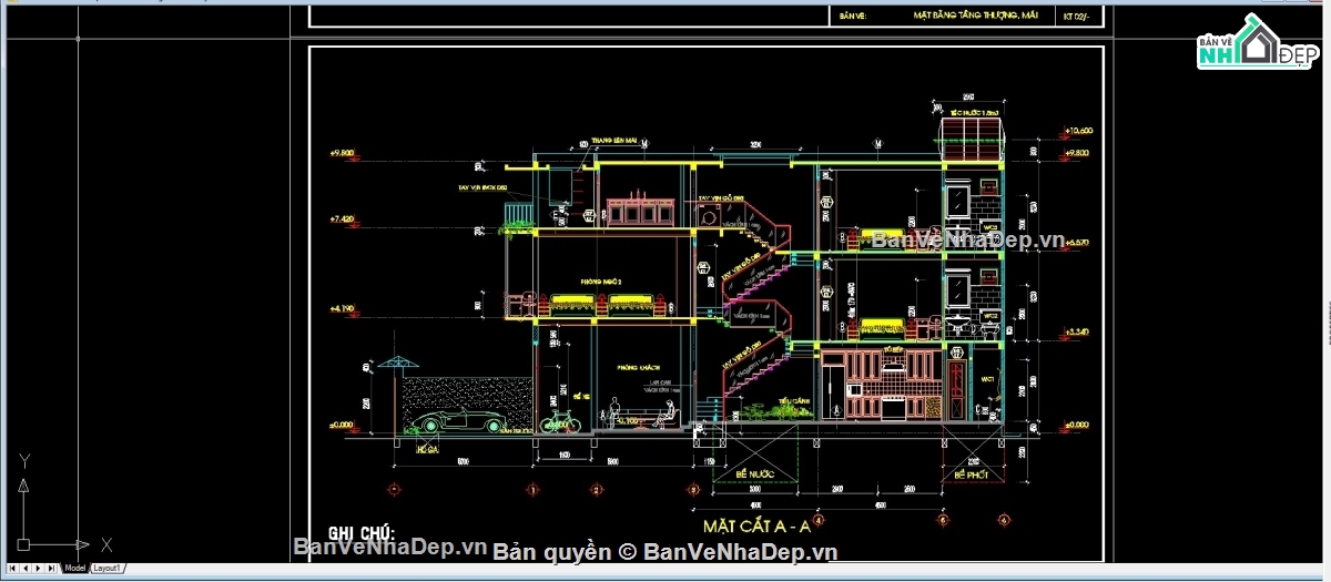 Thiết kế nhà phố,nhà ống lệch tầng,Thiết kế nội thất