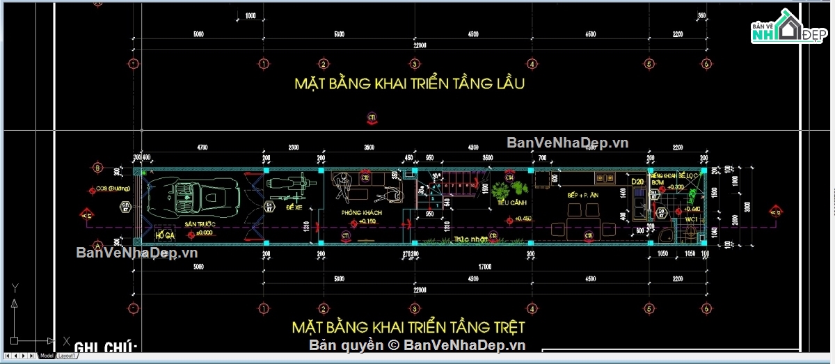 Thiết kế nhà phố,nhà ống lệch tầng,Thiết kế nội thất