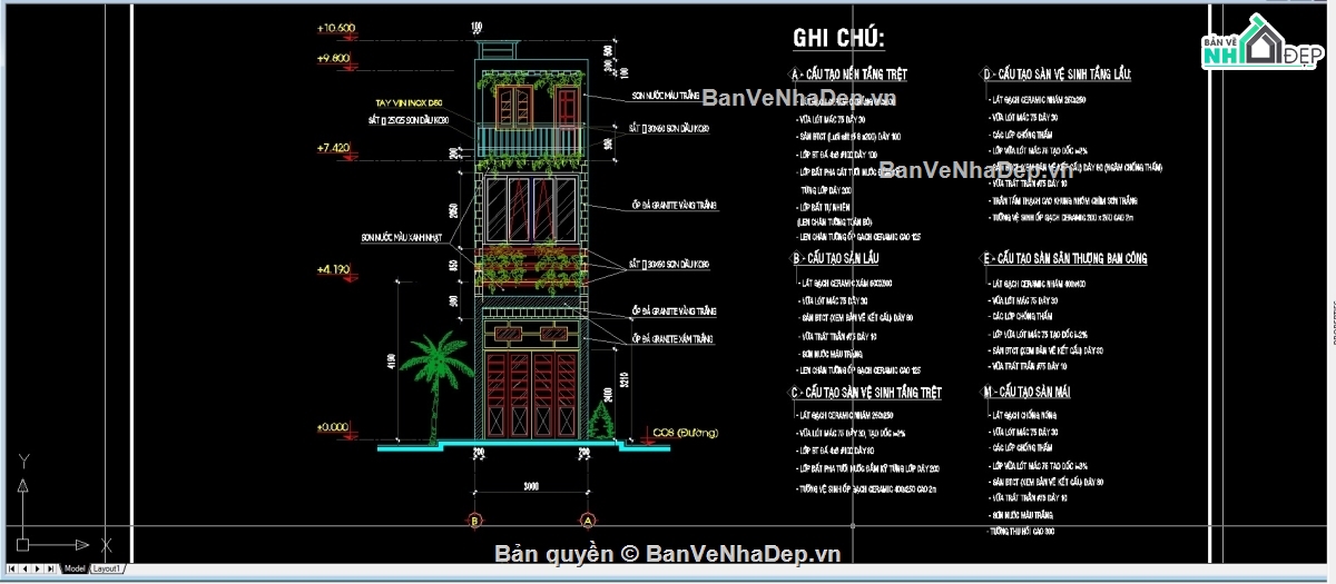 Thiết kế nhà phố,nhà ống lệch tầng,Thiết kế nội thất