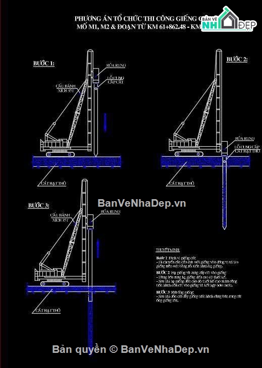 biện pháp thi công móng cọc,bản vẽ cọc,biện pháp móng cọc