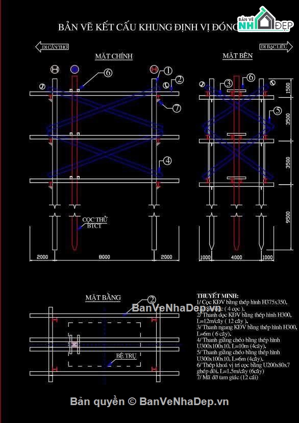 biện pháp thi công móng cọc,bản vẽ cọc,biện pháp móng cọc