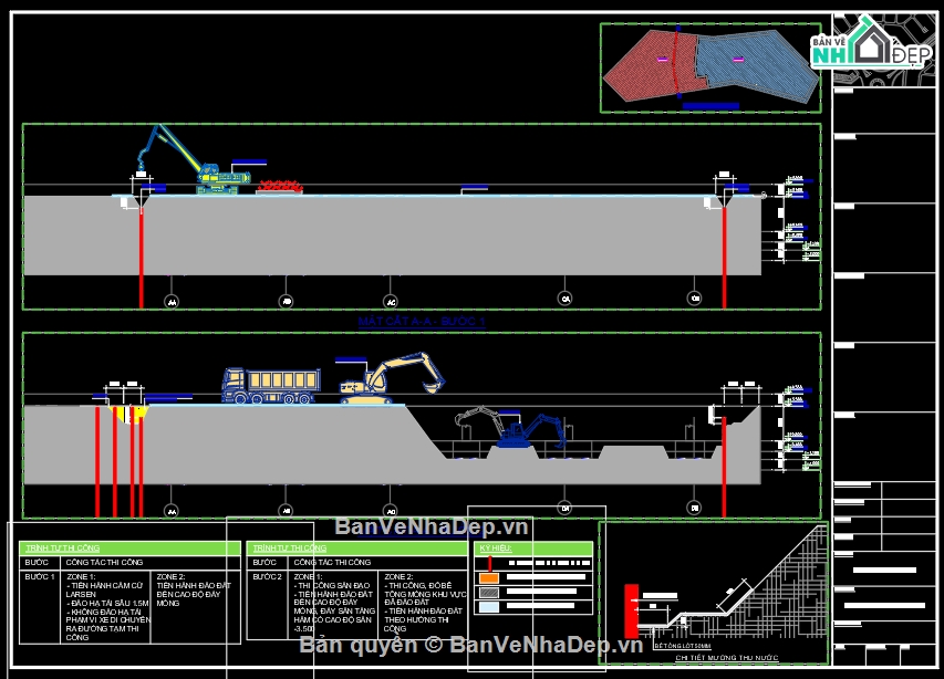 Biện pháp thi công,thi công tầng hầm,tầng hầm,Biện pháp thi công đào đất,thi công hầm,đào đất